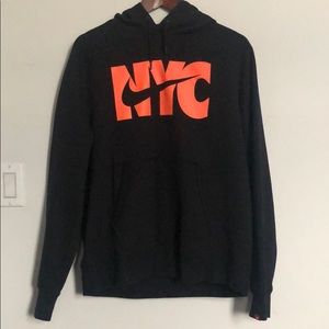 NIKE NYC BLACK & ORANGE HOODIE
